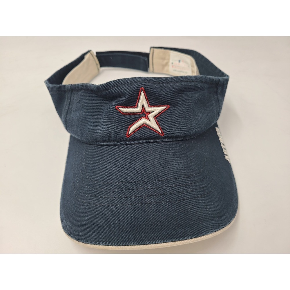 Houston Astros Hat Visor Adjustable Twins Enterprise Vintage Blue MLB Sample Men